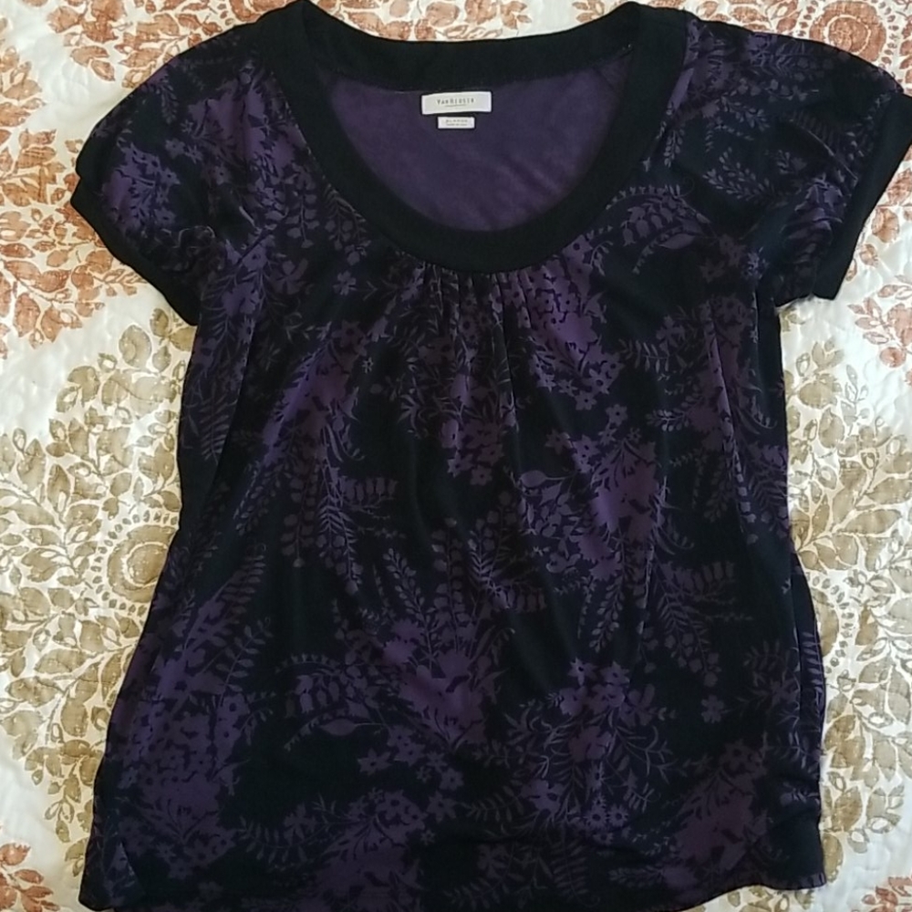 2/$10 Black and Purple Blouse